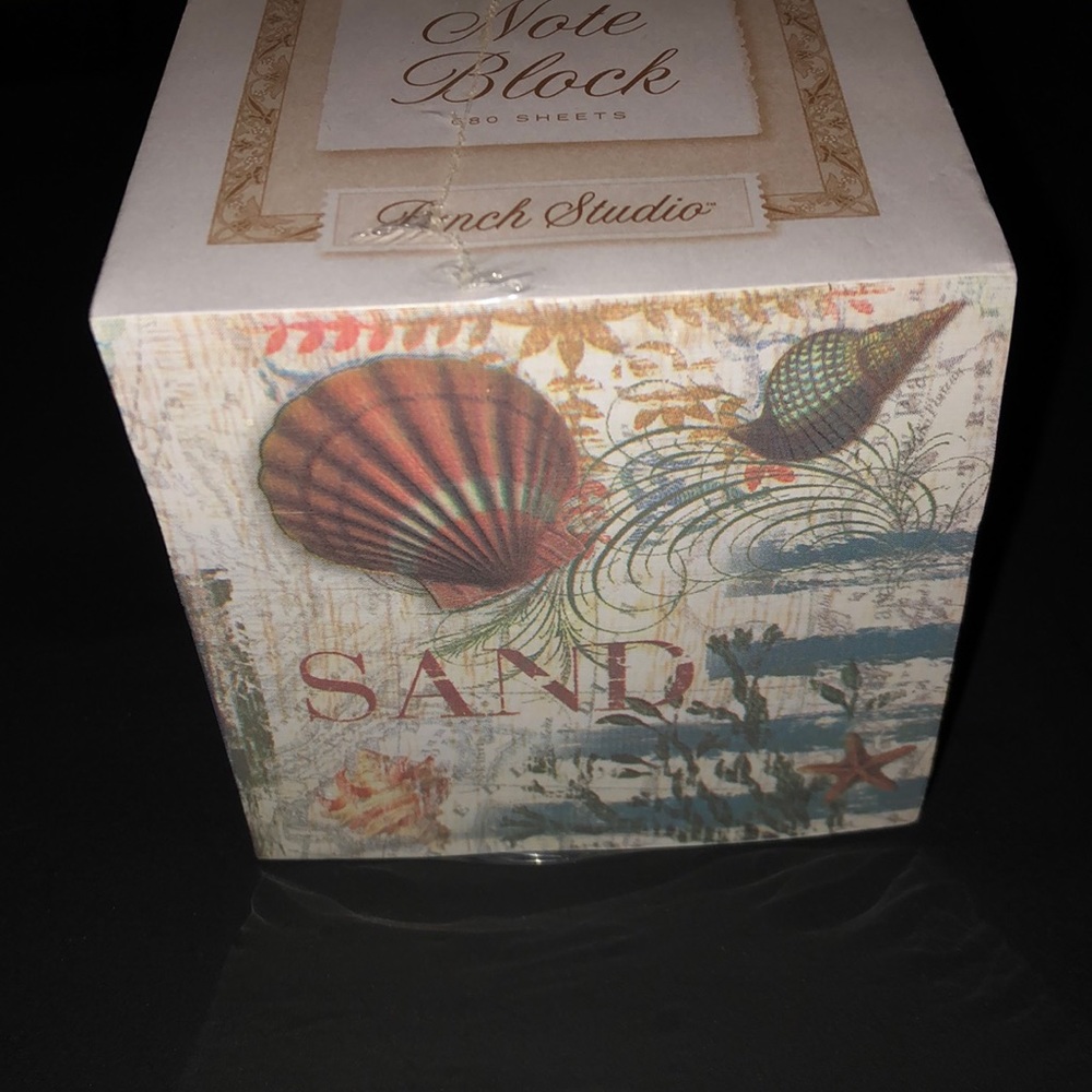 3/$18 Punch studio sea shore Note block